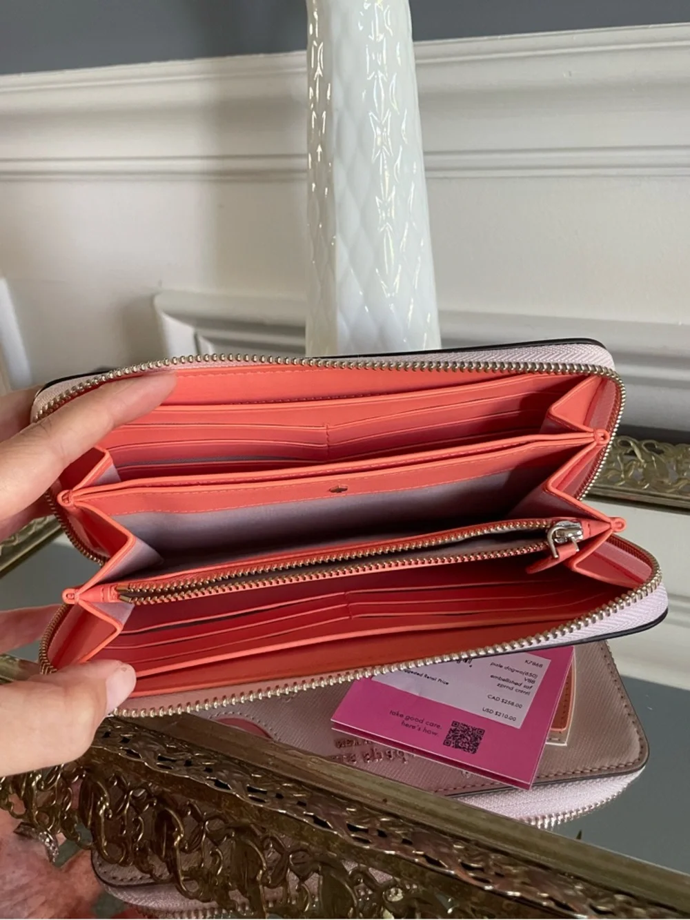 Kate Spade Tini Grapefruit Embellished Continental Novelty Wallet- New - Picture 6 of 9